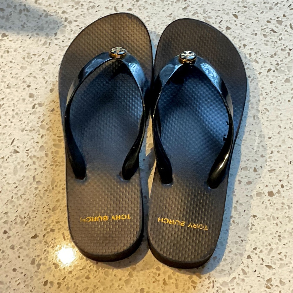 Tori Burch wedge flip flops